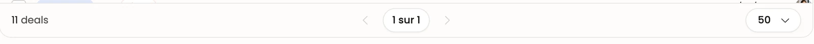 La barre de pagination