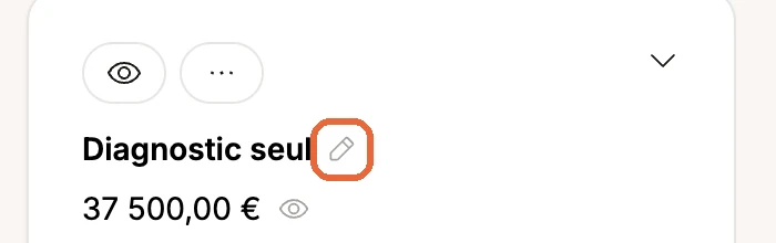 Renommer une proposition depuis sa carte