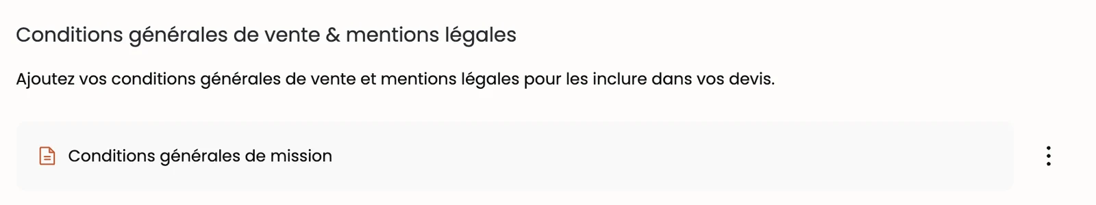 La page Legal mentions