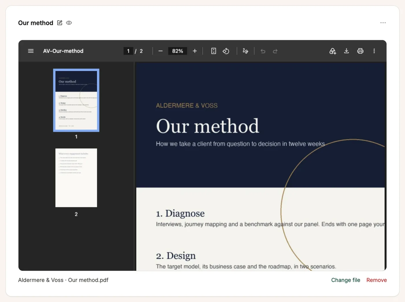 The PDF File block