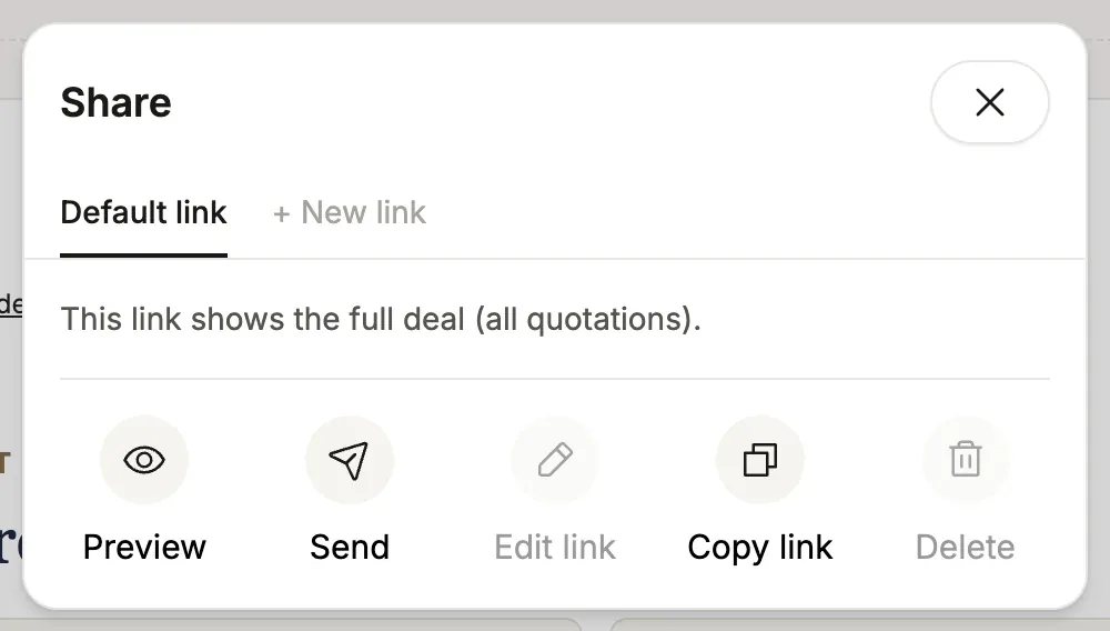 The Share window