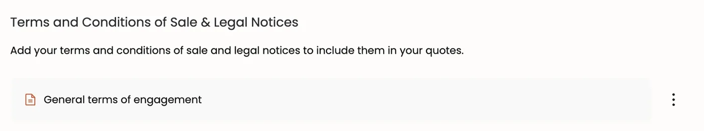 The Legal mentions page